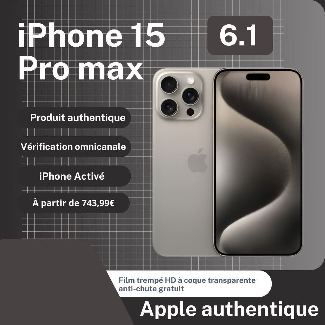Iphone15 Pro Max Titane Naturel 256 Go
