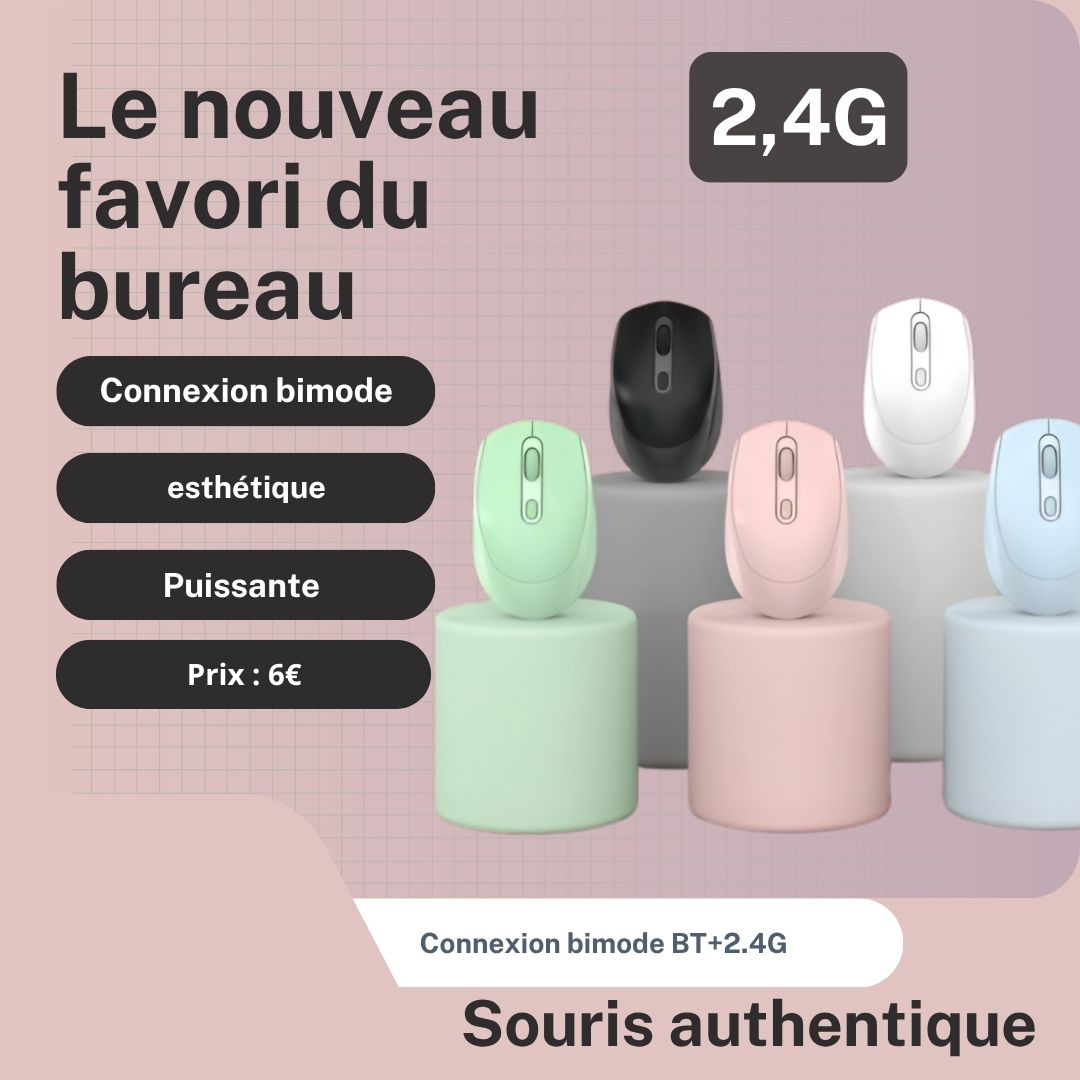 Souris Sans Fil Bi modal Noir